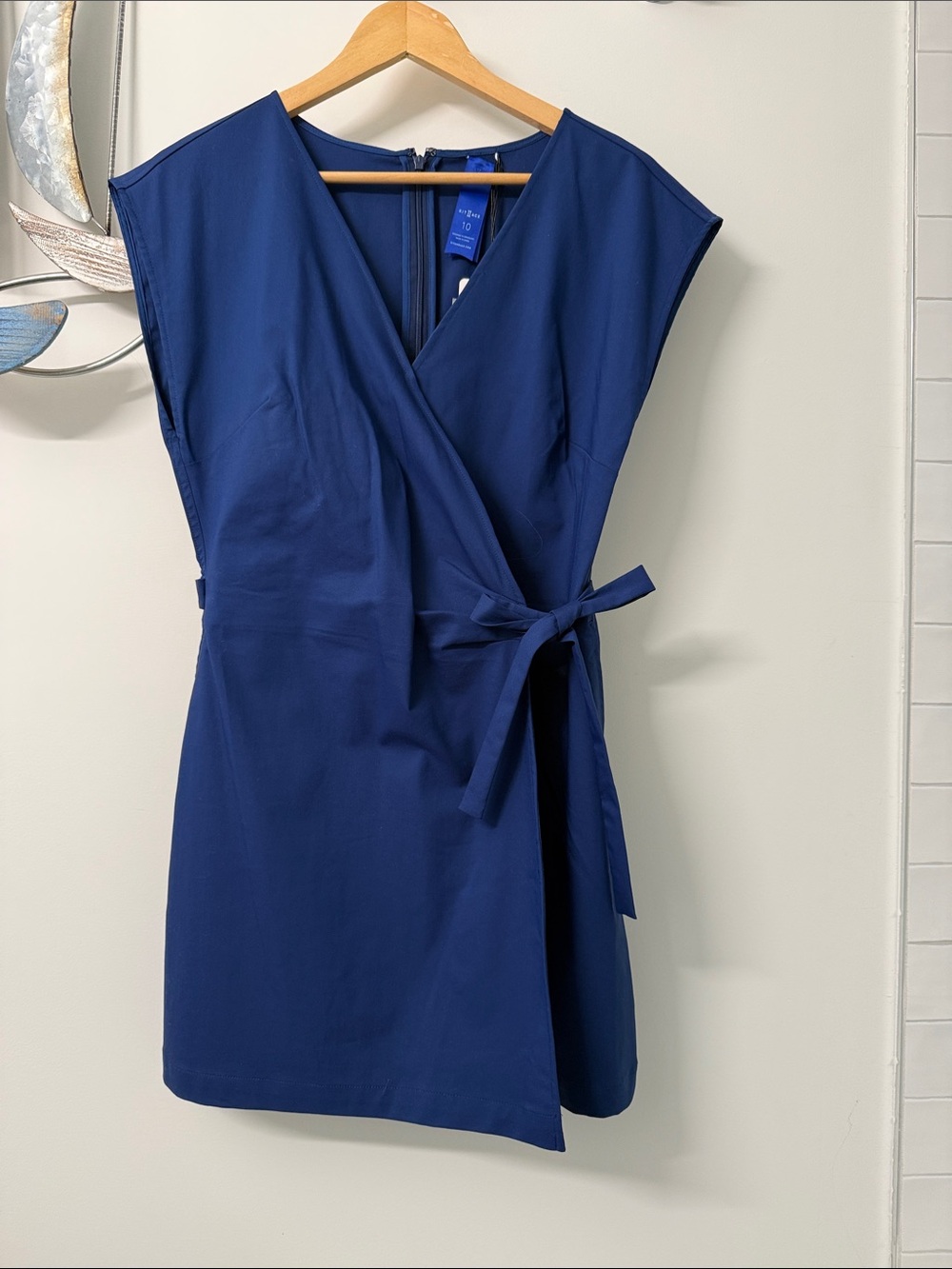 Sporty Faux Wrap Mini Skort Romper with Side Tie